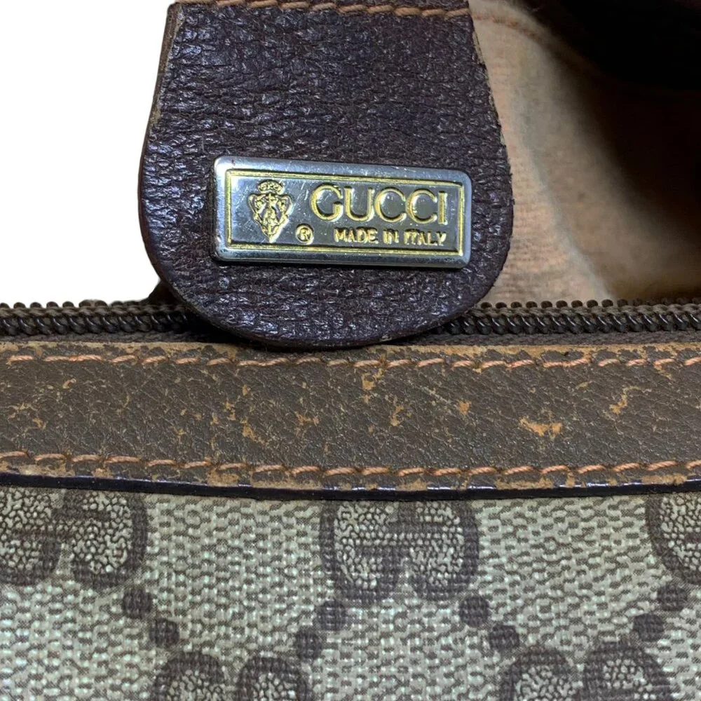 Vintage Gucci‎ Coated Canvas Leather Speedy Handbag **AS IS DAMAGED